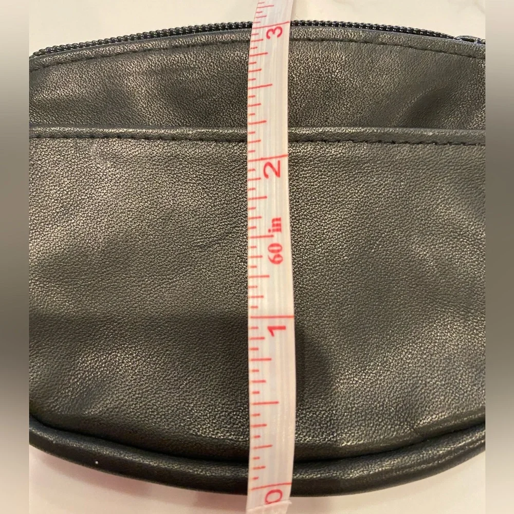 Buxton Black Leather Card Coin Case - Picture 6 of 6